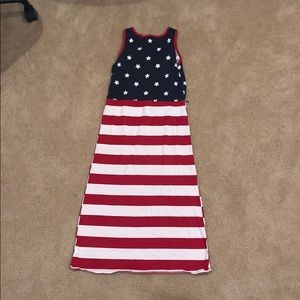 Girls American flag long dress